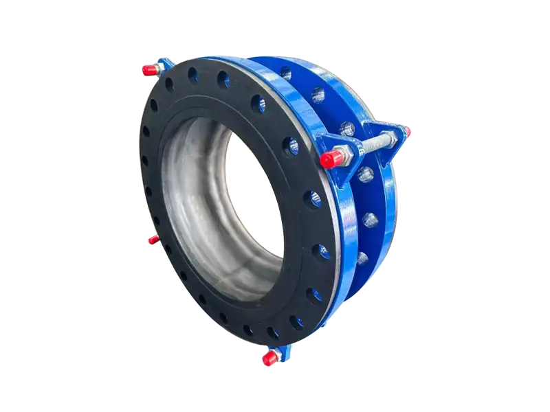 Single-ball, wide-flanged rubber flexible coupling